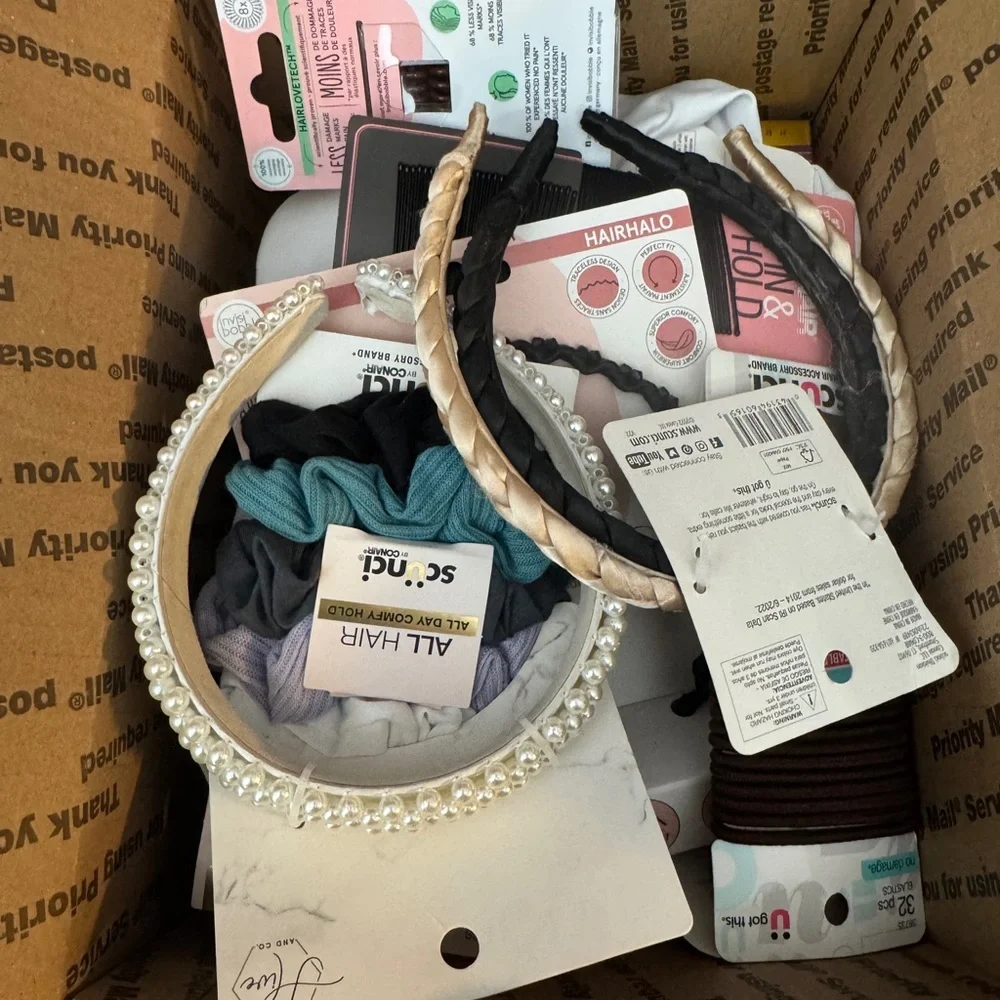 NEW IN‎ BOX Mystery Hair Accessories Bundles Clips, Brushes, Combs, Headbands